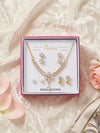 Funky Gold Plated Crystal Necklace Set